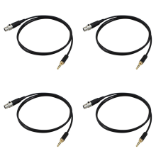 3,5 mm jack til 3-pins XLR hunn for BM800 PC-hodetelefonforsterker.