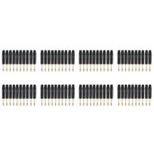 10 stk. monoplugg 6,35 mm 6,5 mm stereojackplugg svart