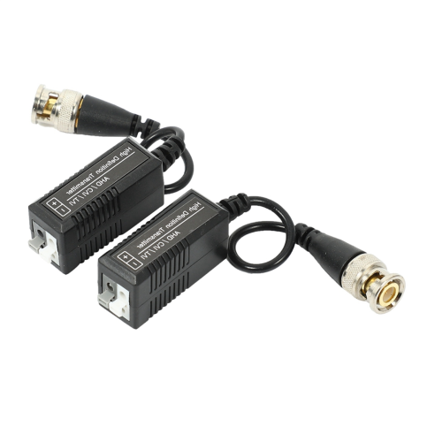 4 Pairs Passive Video Balun Transmitter & Transceiver with Cable 1