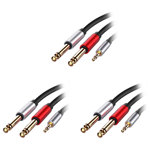 Καλώδιο ήχου προσαρμογέα Jack 3,5 mm σε διπλό 6,5 mm για κιθάρα, μίξερ, μπάσο