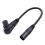 Cable de audio para micrófono con conector XLR de 3 pines, macho a hembra, en ángulo recto, 2 unidades 3
