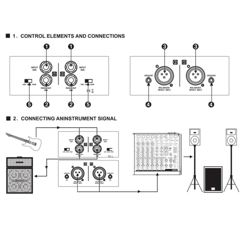 DI-2 Audio Isolator Passive Audio DI Box 1