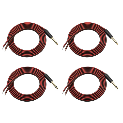 Cable de audio de 1/4 a altavoz, adaptador mono macho de 6,35 mm