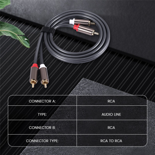Câble audio Hi-Fi Rexlis 2 vers 2, câble d'enceinte AV OFC 1 m 1