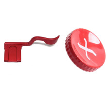 Aluminum Hot Shoe Cover Thumb Grip for X-T30 Camera Red