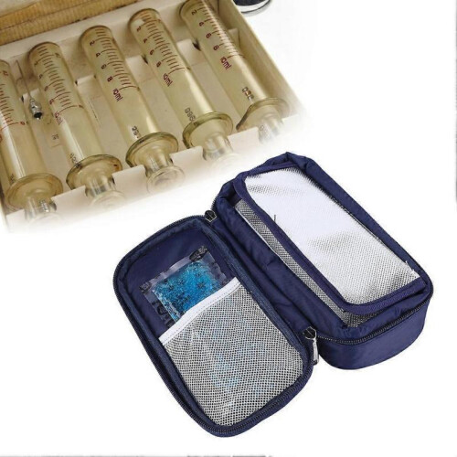 Diabetic Supplies Storage Case, Double Layer for Enhanced Organization, Includes 4 Ice Packs, Suitable for Double Layer, Includes 4 Ice Packs 2