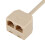 RJ11 6P4C 2-δρόμων πρίζα τηλεφώνου, προσαρμογέας διαχωριστή γραμμής, μπεζ 6