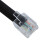 6P6C RJ11 Telefonforlængerkabel Faxmodem 5M Længde Sort 6