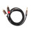 Redukce audio kabelu Jack 3,5 mm na 2 samec-samec, 1 m 2