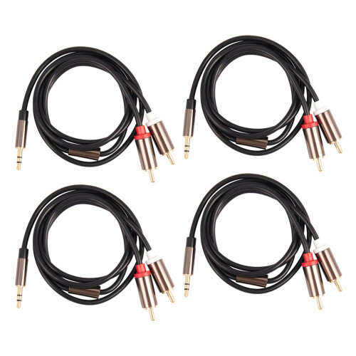 Redukce audio kabelu Jack 3,5 mm na 2 samec-samec, 1 m