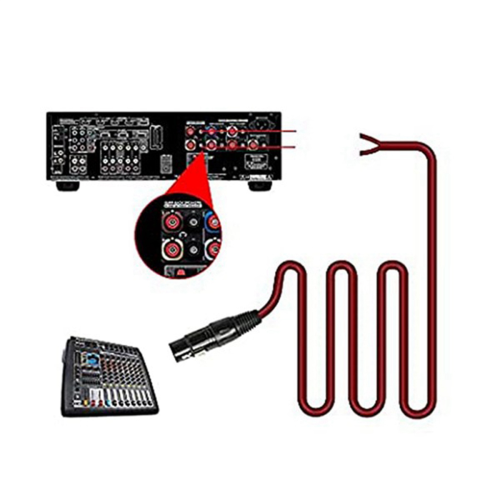 Cable de altavoz XLR, cable conector macho XLR de 3 pines chapado en oro 2