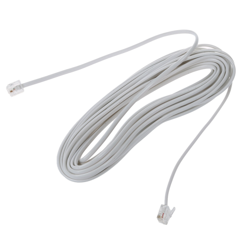 9M 30ft RJ11 6P2C modulaire telefoonkabels, wit 2
