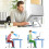 Foldable Laptop Notebook Stand Computer Holder Riser Silver Adjustable Base 2