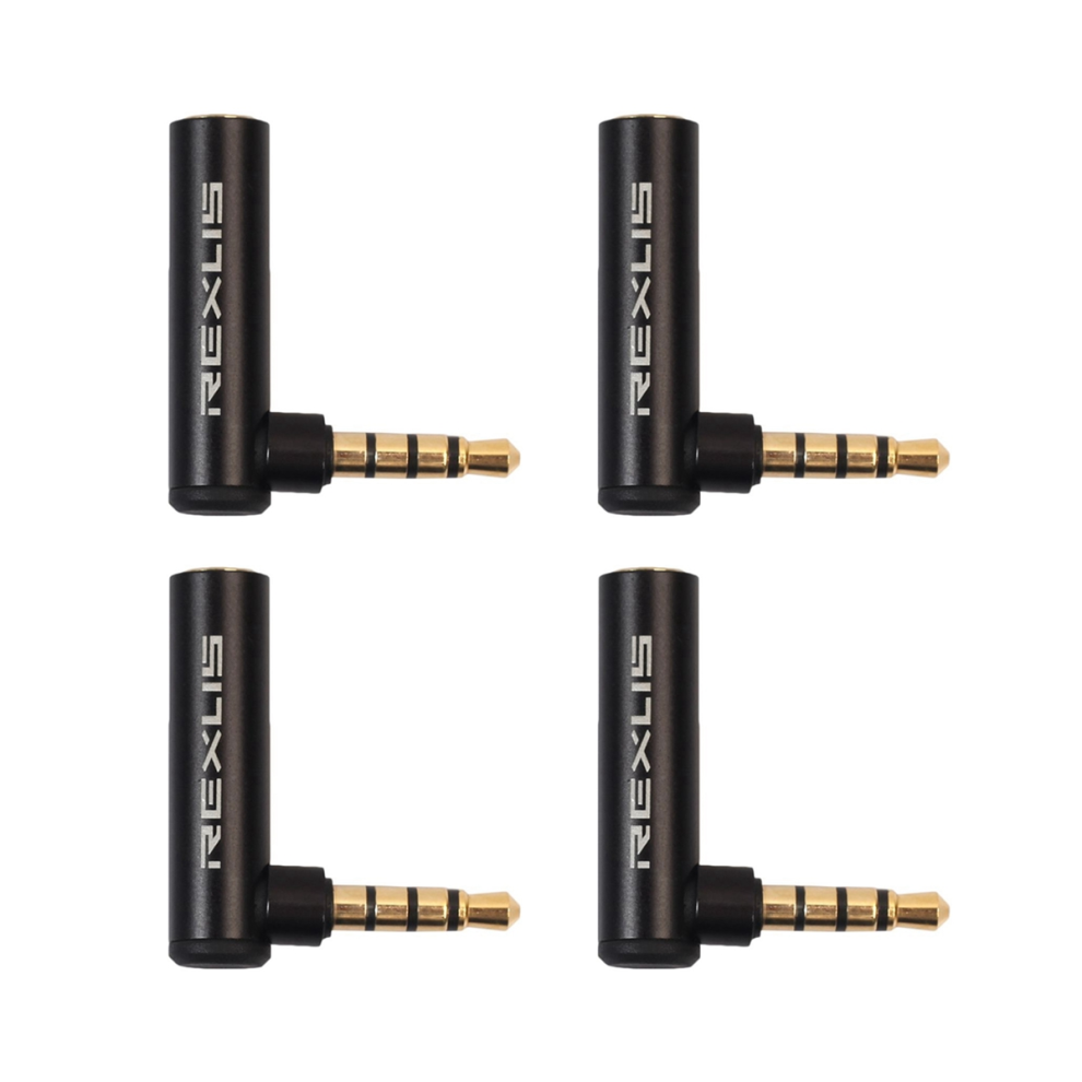 Rexlis 1Pc 3.5Mm Male To Female 90 Degree Right Angled Adapter Audio 4712799925254