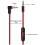 Remote Talk Audio Cable for Studio Headphones(Black+Red) 4