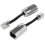 Telephone Cord Detangler, 2 Pack Black 1.1 Ft Coiled 2 Pack Black 6