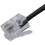 Udskiftning RJ9 4P4C stik, spiralformet, elastisk telefonrørskabel 5