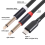 USB C til dobbelt 6,35 mm lyd-stereokabel type C til dobbelt 6,35 mm, 1 meter 3