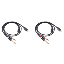 Kabel USB C na duální 6,35 mm audio stereo, typ C na duální 6,35 mm, 1 metr