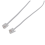 9M 30ft RJ11 6P2C modulaire telefoonkabels, wit 2