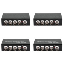 Segnale 1 in 4 Out AHD/CVI/TVI Video Splitter HD Telecamera coassiale, Nero