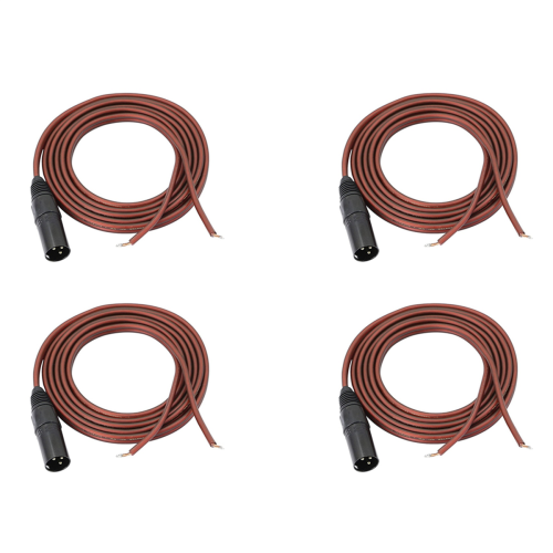 Cable de altavoz XLR, cable conector macho XLR de 3 pines chapado en oro