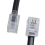 Cabo de linha de bobina de modem telefônico RJ9 preto de 9,3 polegadas 4