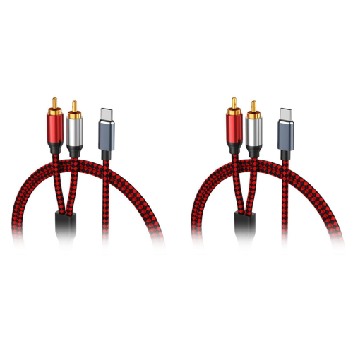 USB C til 2 lydkabel Type C han til 2 han lydkabel 1M