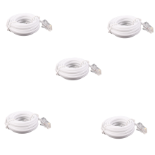 Cabo de extensão de telefone modular RJ11 6P4C para RJ45 8P4C de 3 metros