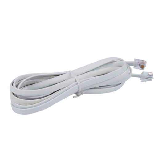 6P6C RJ11 Telefonförlängningskabel Faxmodem 2,9 m längd Vit 2