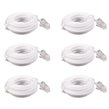 Cabo de extensão de telefone modular RJ11 6P4C para RJ45 8P4C de 3 metros