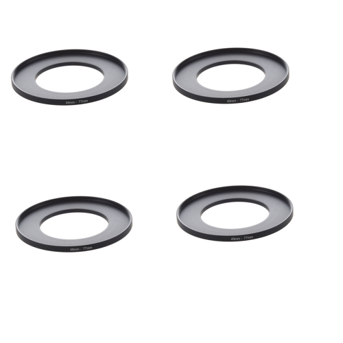 Kameralinsefilter Step Up Ring 49mm-77mm Adapter Sort