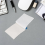 1 φυλλάδιο 50 τεμαχίων 10cm x 7,5cm λευκό μαλακό χαρτί καθαρισμού 6