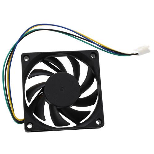 70x70x15mm 12V 4-bens PWM PC-kabinet CPU-kølerblæser sort 1