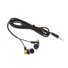 1.1M Reflective Fiber Cloth Line Stereo In-ear Earphone Golden