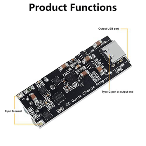 3 stuks 60W 6-35V DC naar USB Type C 12V 24V Step-Down Power Module 2