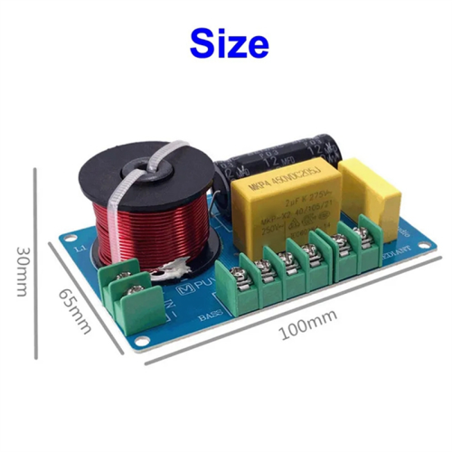 2 stk. 200W 3-veis lyd HiFi kretskort høyttaler delefilter 2