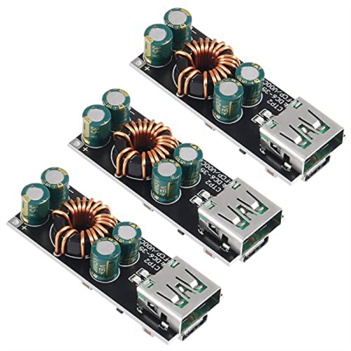 3 stuks 60W 6-35V DC naar USB Type C 12V 24V Step-Down Power Module