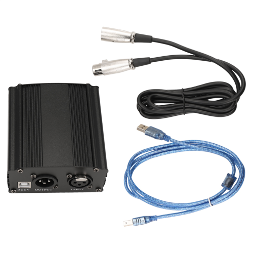 Τροφοδοτικό Phantom 48V 1 καναλιού με καλώδιο μικροφώνου XLR 3 ακίδων 1