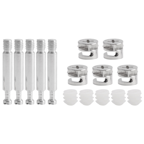 Encaixe de came para móveis com pino e porca pré-inserida (conjunto de 5) 1