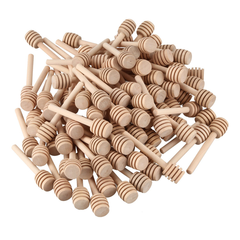 100 Stuks Mini 3-Inch Houten Honingstokjes-image