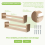 2Pcs Natural Wood Floating Wall Bookshelf for Kids,Kitchen Spice Rack 5