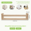 2Pcs Natural Wood Floating Wall Bookshelf for Kids,Kitchen Spice Rack 7