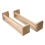 2Pcs Natural Wood Floating Wall Bookshelf for Kids,Kitchen Spice Rack 2