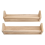 2Pcs Natural Wood Floating Wall Bookshelf for Kids,Kitchen Spice Rack 3