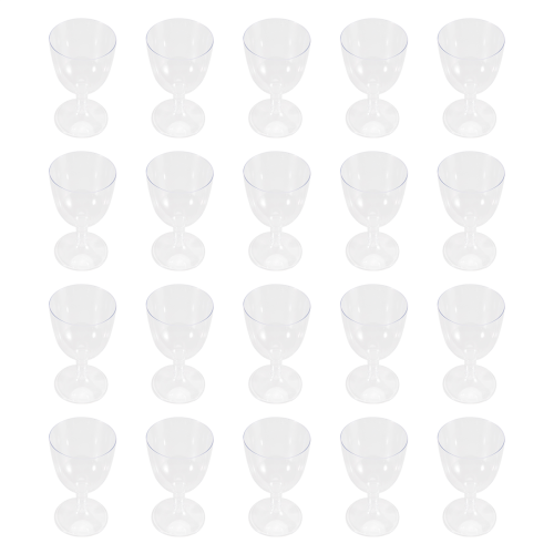 Clear Plastic Wine Glass Recyclable - Shatterproof Wine Goblet, 20Pcs 1
