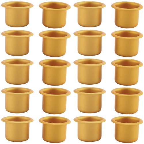 20 Pcs Metal Candle Insert Holder Set for Tree Candles Table 1