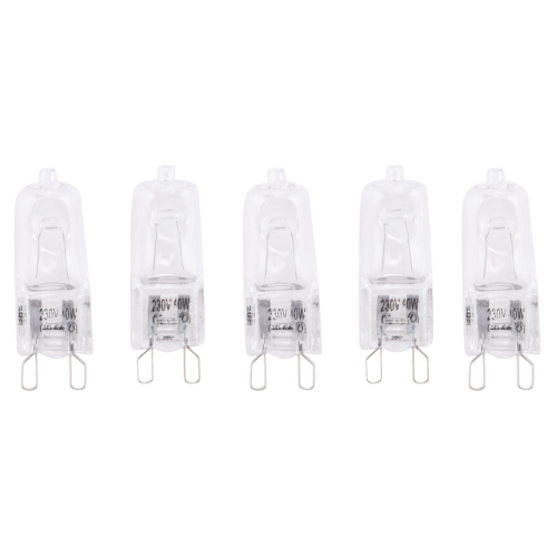 20 de becuri halogen G9, becuri halogene transparente de 40W, reglabile, 2800K 1