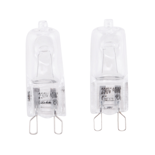 20 de becuri halogen G9, becuri halogene transparente de 40W, reglabile, 2800K 2