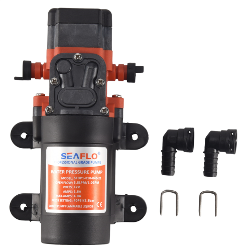 Αντλία διαφράγματος πίεσης νερού 12v 3,8 LPM 1,0 GPM 40 PSI